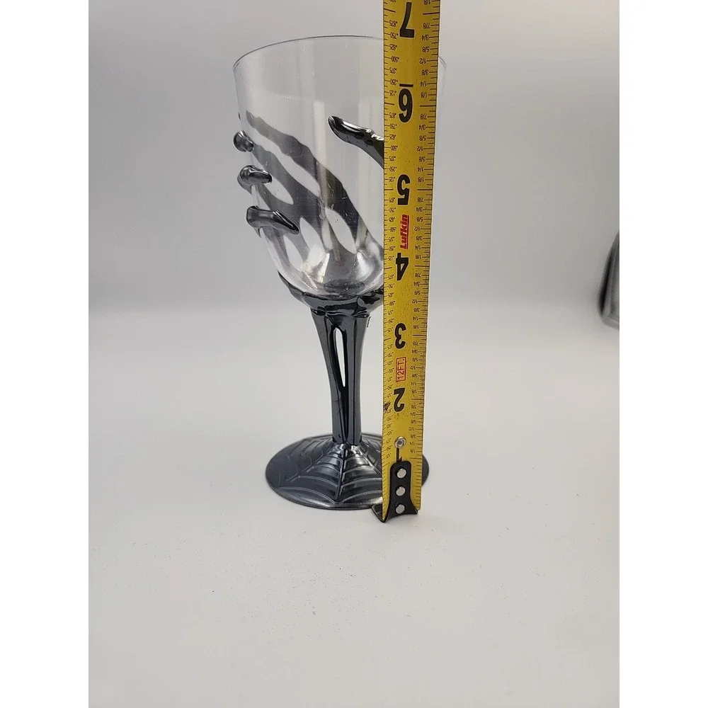 Spooky Skeleton Hand Goblet LOT of 9 Acrylic‎ 11.8 oz Gothic Halloween